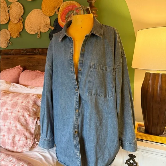 Old Navy Blue Button Down Shirt - Picture 7 of 10